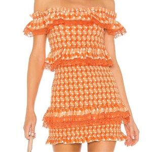NWT tularosa teri dress in tangerine